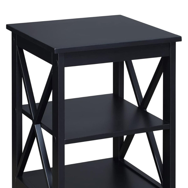Sarantino Orson 2-Tier Bedside Table - Black image 6