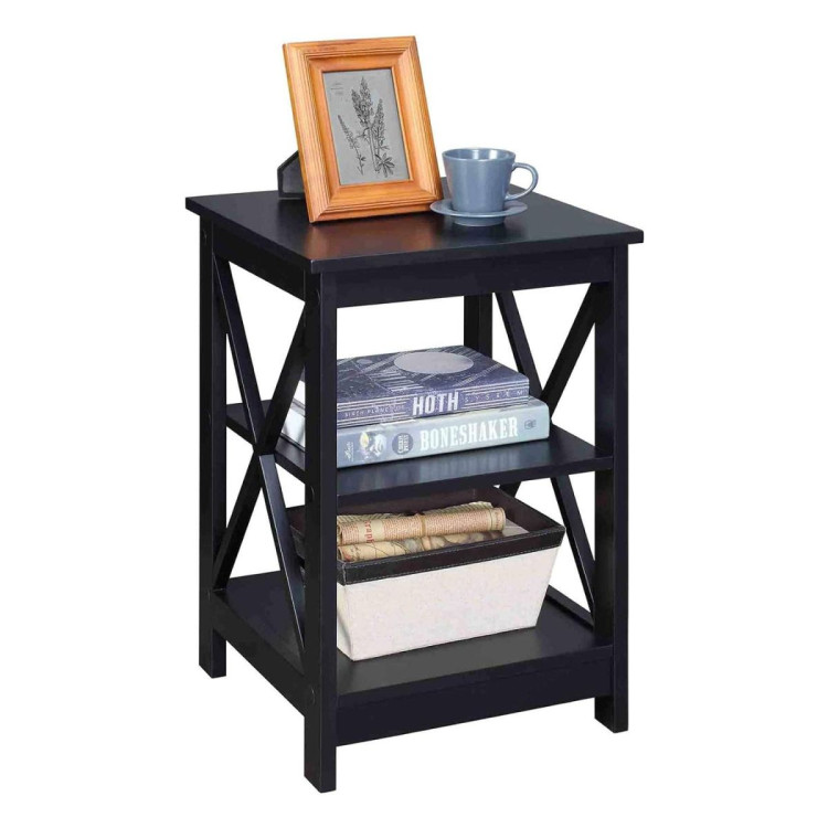Sarantino Orson 2-Tier Bedside Table - Black image 7