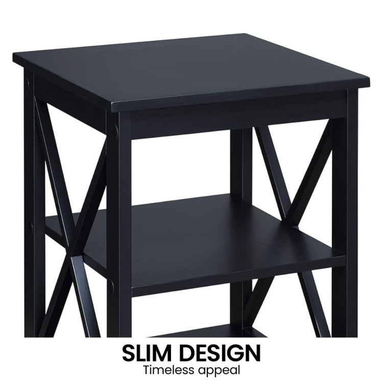 Sarantino Orson 2-Tier Bedside Table - Black image 10