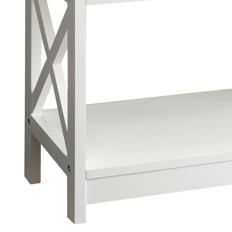 Sarantino Eloise Cross Console Table - White image 6
