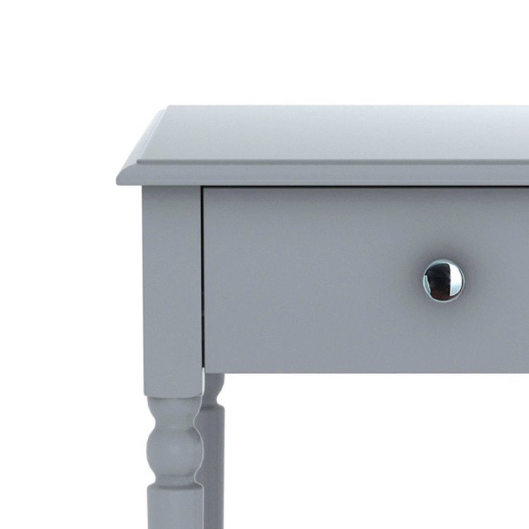 Sarantino Esther Bedside Table with Drawer - Grey image 5