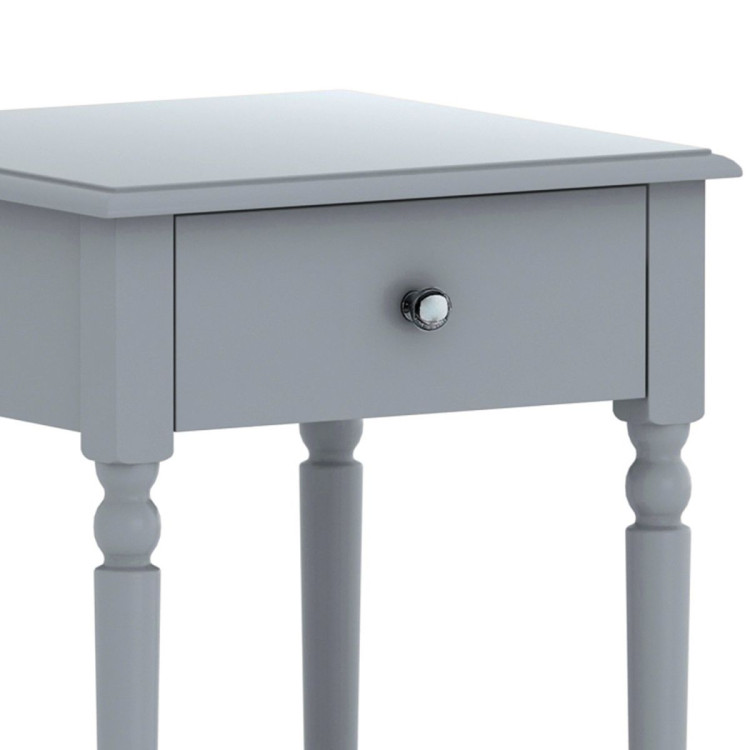 Sarantino Esther Bedside Table with Drawer - Grey image 7