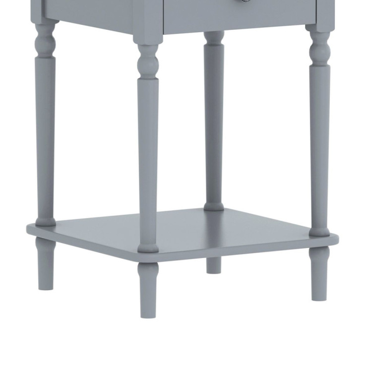 Sarantino Esther Bedside Table with Drawer - Grey image 8
