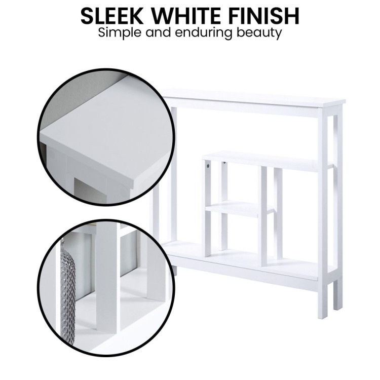 Sarantino Julian Console Table in White image 9