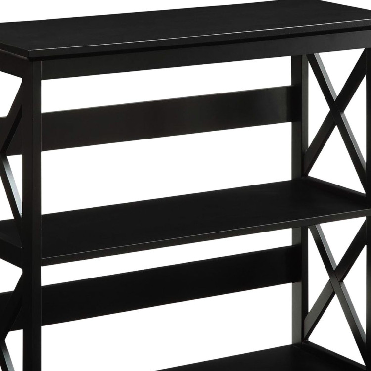 Sarantino Lucas 3-Tier Bookshelf Display Rack in Black image 7