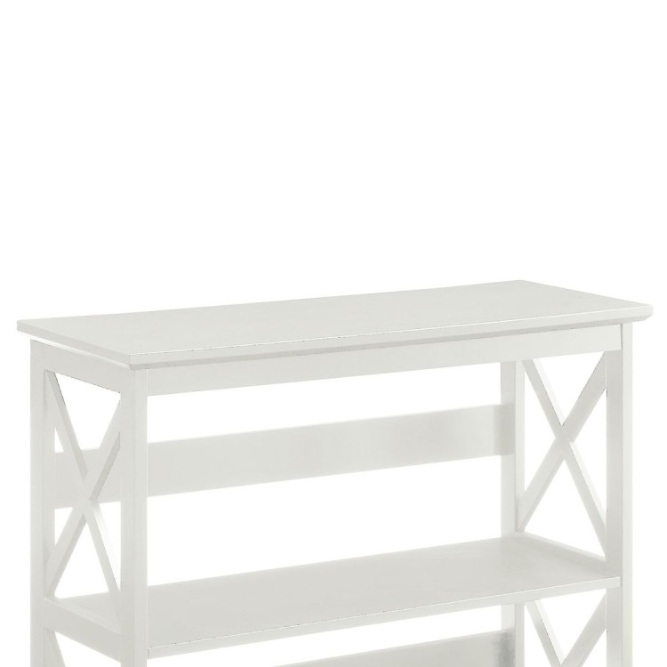 Sarantino Lucas 3-Tier Bookshelf Display Rack in White image 5