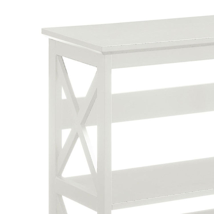 Sarantino Lucas 3-Tier Bookshelf Display Rack in White image 9