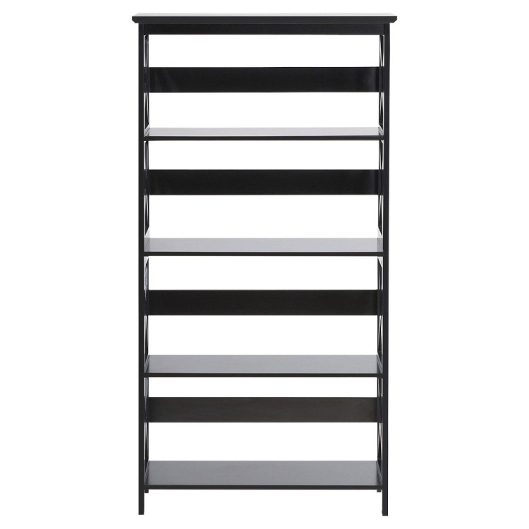 Sarantino Daphne 5-Tier Cross Panel Bookshelf image 4