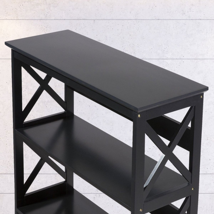 Sarantino Daphne 5-Tier Cross Panel Bookshelf image 8