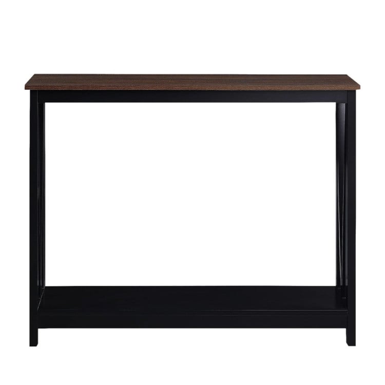 Sarantino Cielo 2-Tier Console Table Dark Walnut image 4