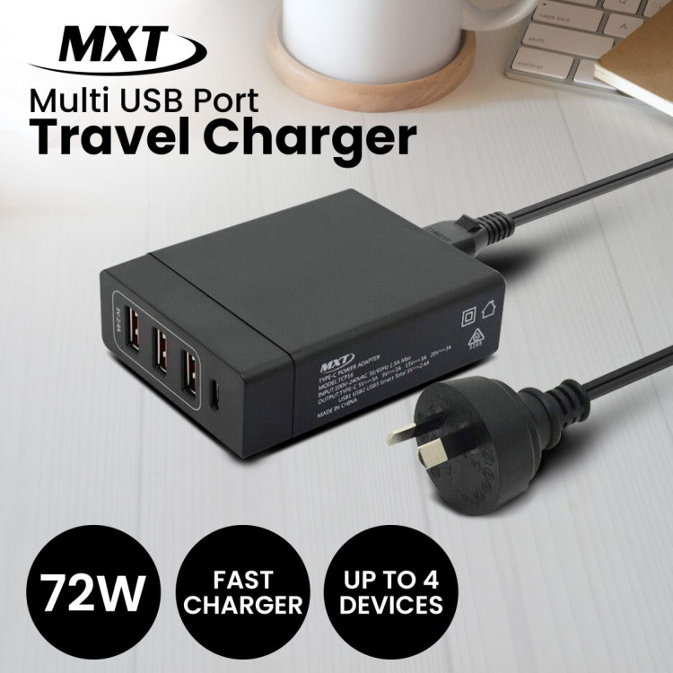 MXT 72W Multi USB Port Travel Charger Station image 8