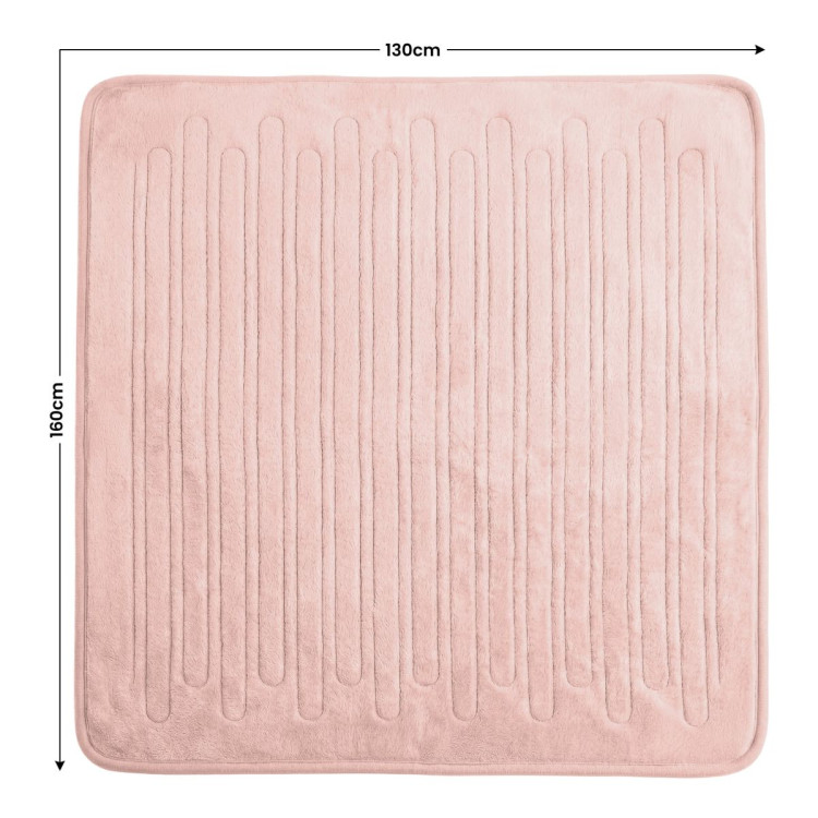 Laura Hill Electric Heated Blanket Throw Soft Coral Fleece w/ 9 Heat Settings - Pink image 3