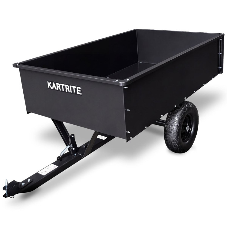 Kartrite 816kg Heavy-Duty Steel Dump Cart with Quick-Release Dumping Handle