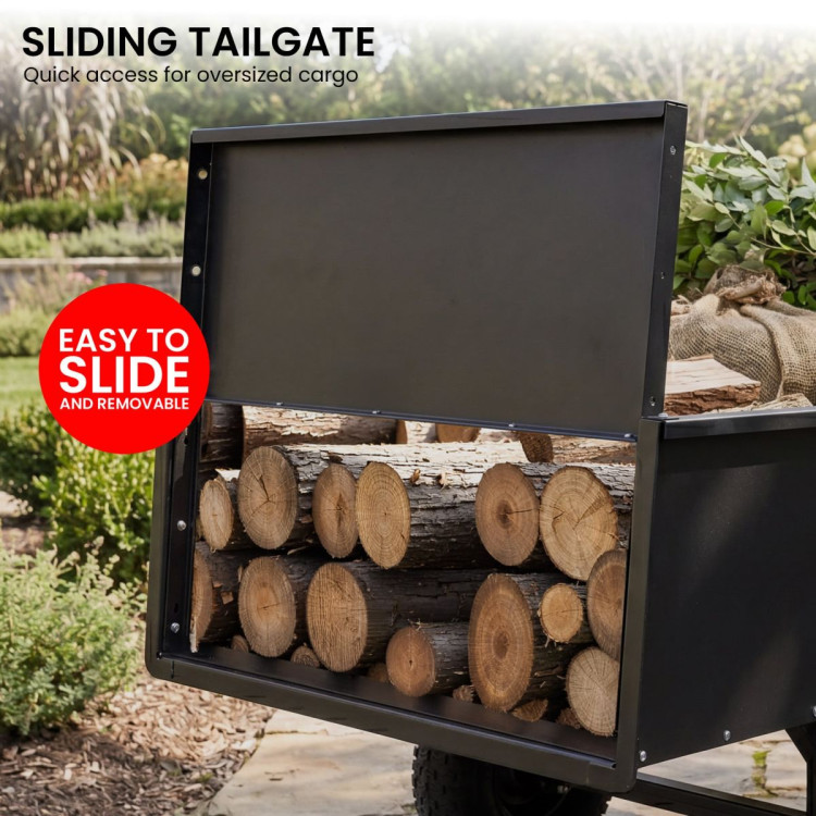 Kartrite 816kg Heavy-Duty Steel Dump Cart with Quick-Release Dumping Handle image 8