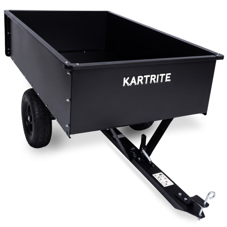Kartrite 816kg Heavy-Duty Steel Dump Cart with Quick-Release Dumping Handle image 3