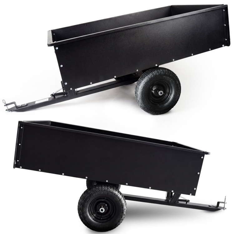 Kartrite 816kg Heavy-Duty Steel Dump Cart with Quick-Release Dumping Handle image 6