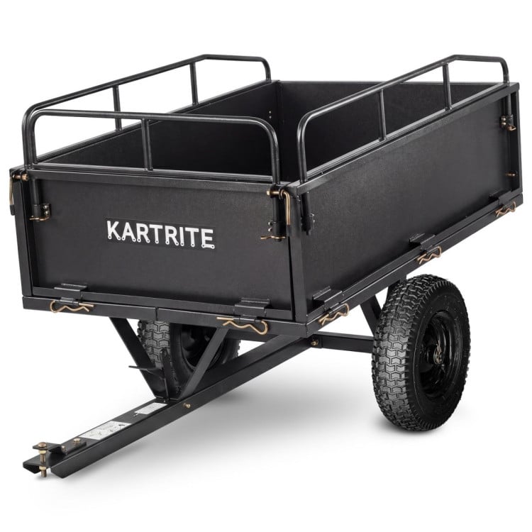 Kartrite 430kg Heavy-Duty Steel Dump Cart with Foot Pedal Dumping System