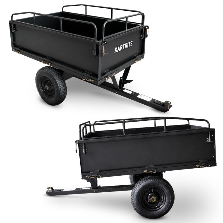 Kartrite 430kg Heavy-Duty Steel Dump Cart with Foot Pedal Dumping System image 3