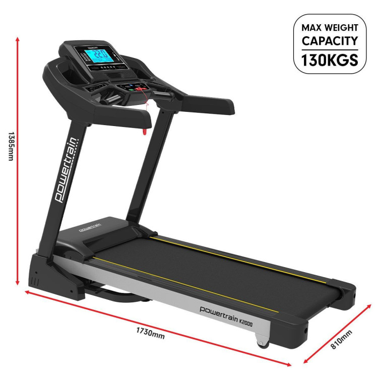 Powertrain K2000 Treadmill w/ Fan & Auto Incline Speed 22km/h image 9