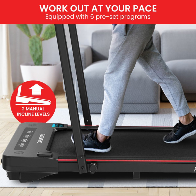 Powertrain K400 Electric Under Desk Treadmill Walking Pad Foldable Handrail image 10