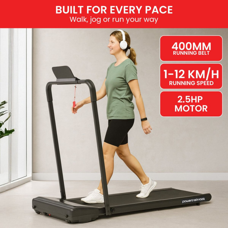 Powertrain K500 2-in-1 Foldable Walking Pad Treadmill with Remote Control image 11