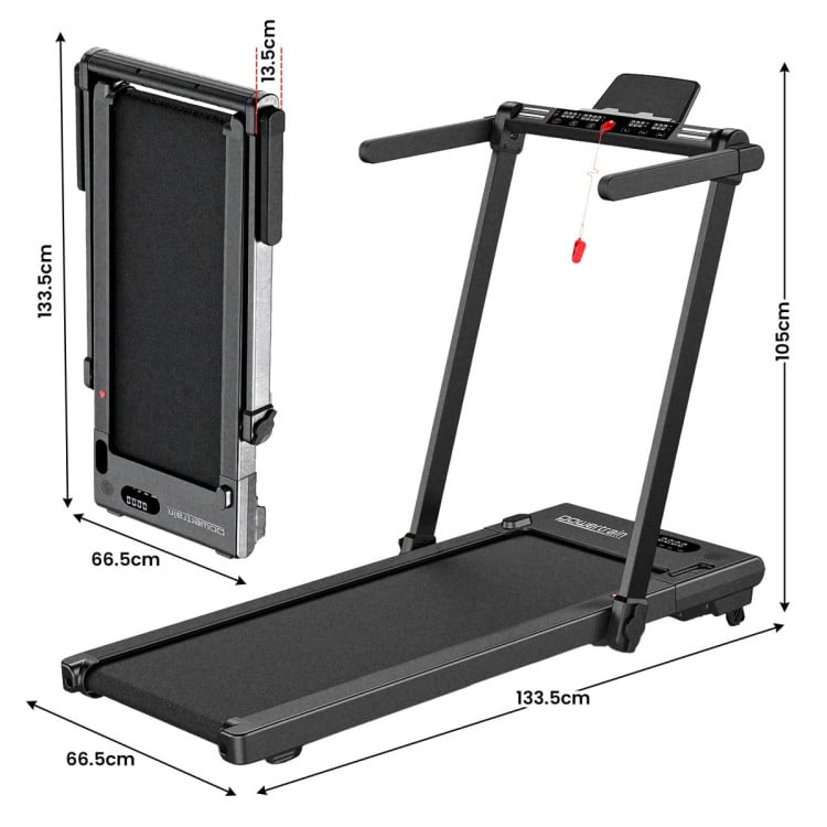 Powertrain V200 3.0HP 2-in-1 Foldable Electric Walking Pad 14kph Under Desk Running Machine Home Gym image 4