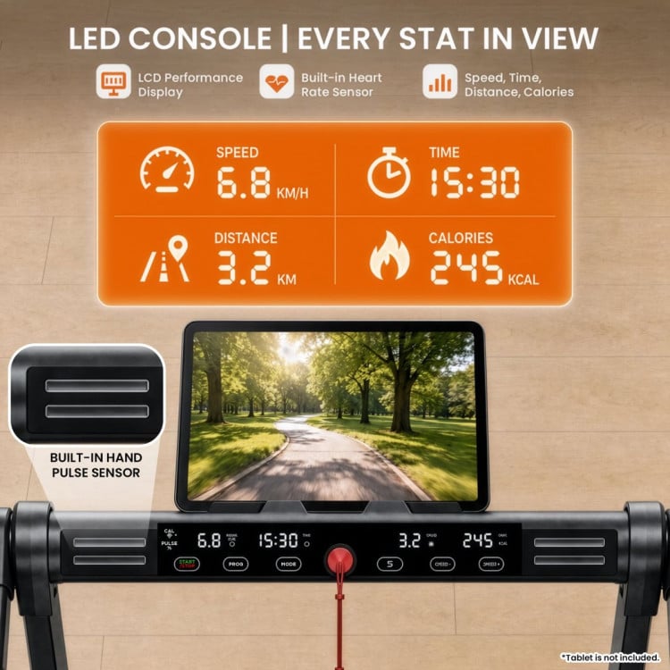 Powertrain V200 3.0HP 2-in-1 Foldable Electric Walking Pad 14kph Under Desk Running Machine Home Gym image 10