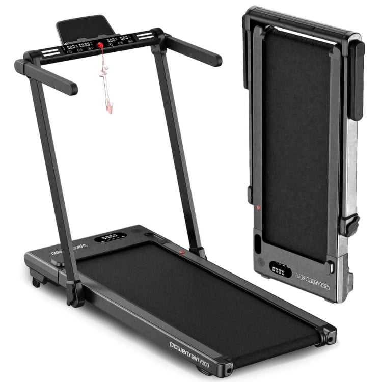 Powertrain V200 3.0HP 2-in-1 Foldable Electric Walking Pad 14kph Under Desk Running Machine Home Gym image 14