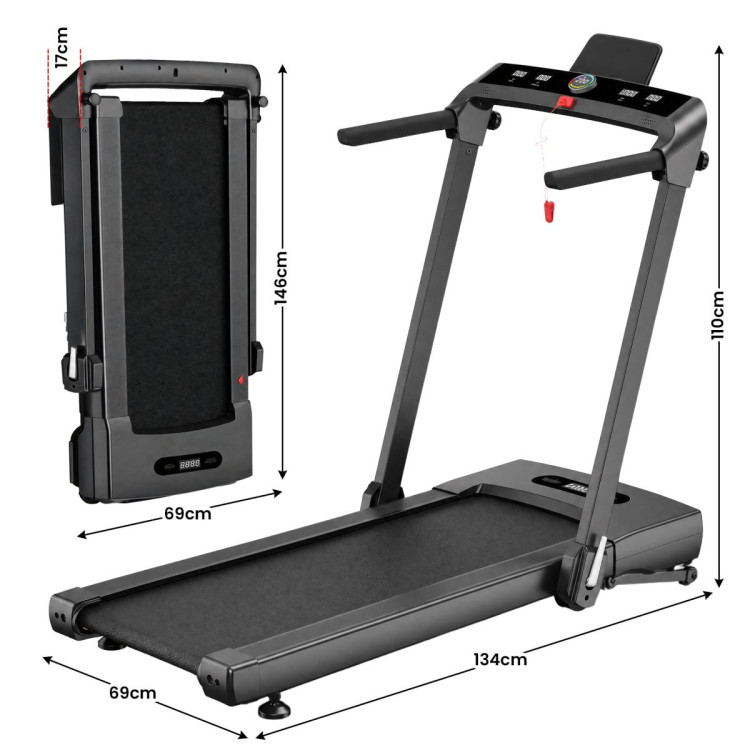 Powertrain V300 3.0HP Foldable 2-in-1 Walking Pad Treadmill with Auto Incline 14kph Under Desk Running Machine image 4