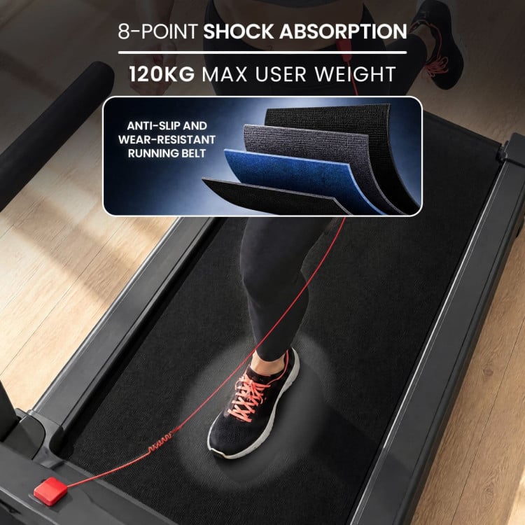 Powertrain V300 3.0HP Foldable 2-in-1 Walking Pad Treadmill with Auto Incline 14km/h Under Desk Running Machine image 6