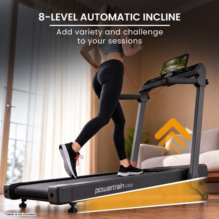 Powertrain V300 3.0HP Foldable 2-in-1 Walking Pad Treadmill with Auto Incline 14km/h Under Desk Running Machine image 7