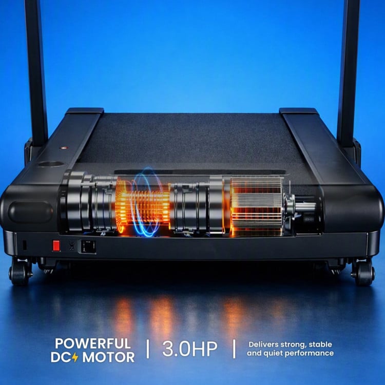 Powertrain V300 3.0HP Foldable 2-in-1 Walking Pad Treadmill with Auto Incline 14km/h Under Desk Running Machine image 8