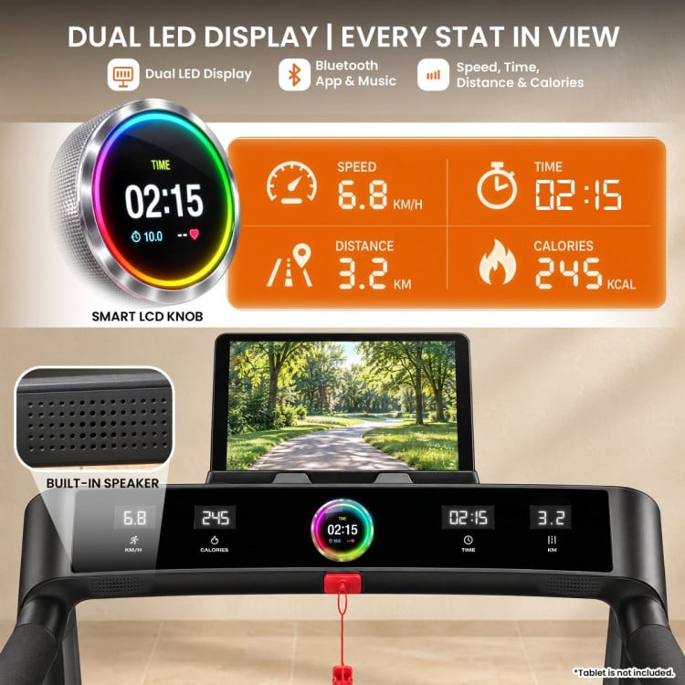 Powertrain V300 3.0HP Foldable 2-in-1 Walking Pad Treadmill with Auto Incline 14km/h Under Desk Running Machine image 10