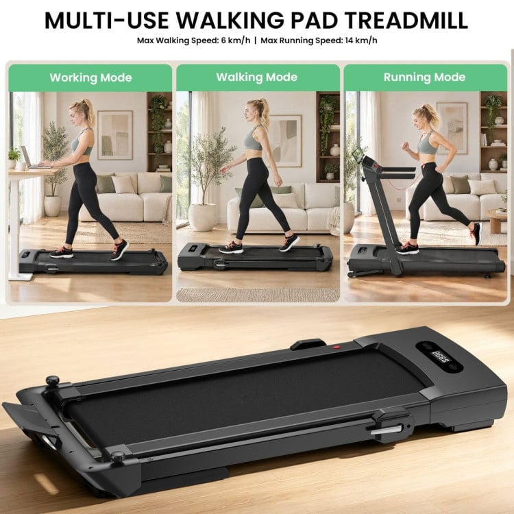 Powertrain V300 3.0HP Foldable 2-in-1 Walking Pad Treadmill with Auto Incline 14km/h Under Desk Running Machine image 12