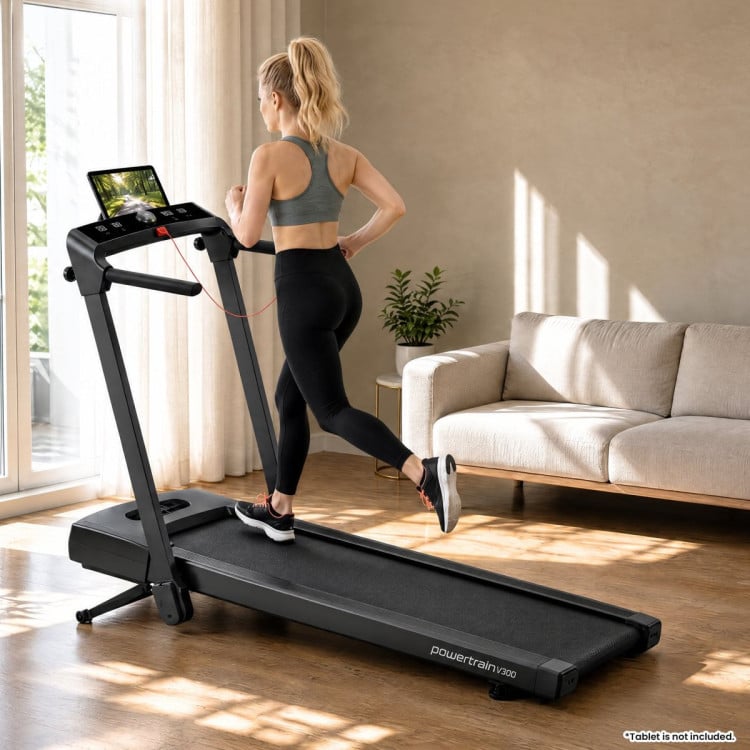 Powertrain V300 3.0HP Foldable 2-in-1 Walking Pad Treadmill with Auto Incline 14km/h Under Desk Running Machine image 13