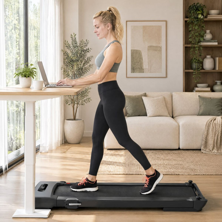 Powertrain V300 3.0HP Foldable 2-in-1 Walking Pad Treadmill with Auto Incline 14kph Under Desk Running Machine image 14