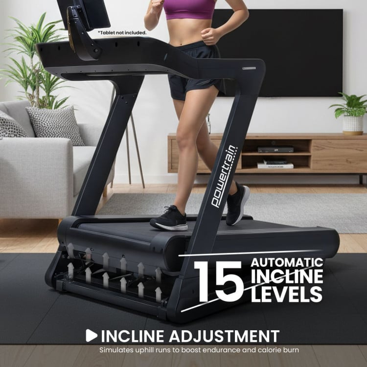 Powertrain V500 3HP Foldable Treadmill with Automatic Incline & Bluetooth Cardio Exercise image 14