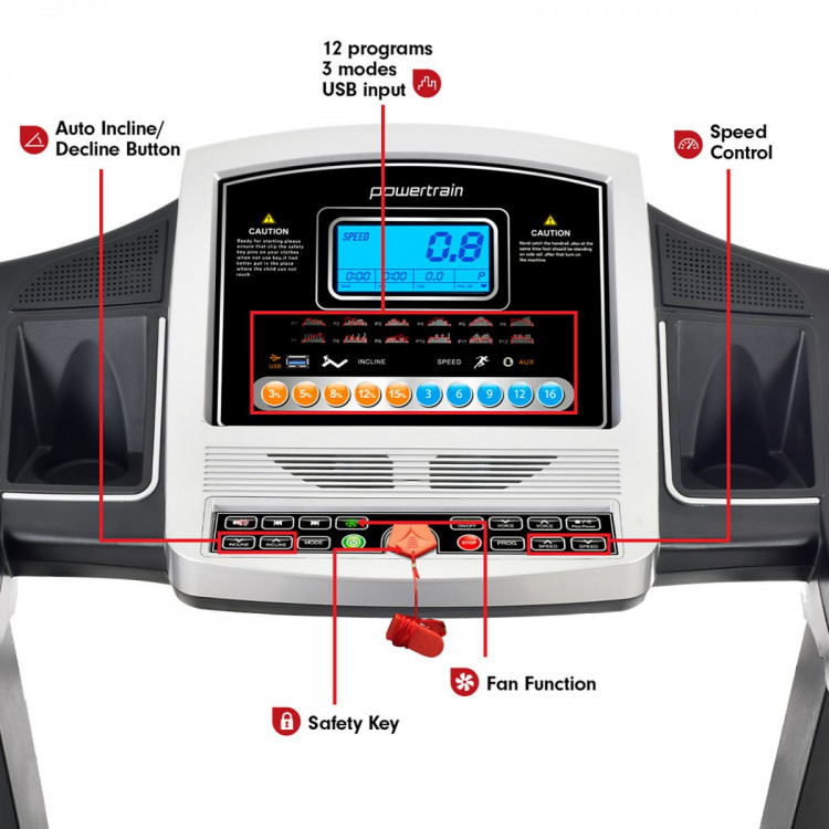 PowerTrain Treadmill MX2 Cardio Running Exercise Fitness Home Gym image 6