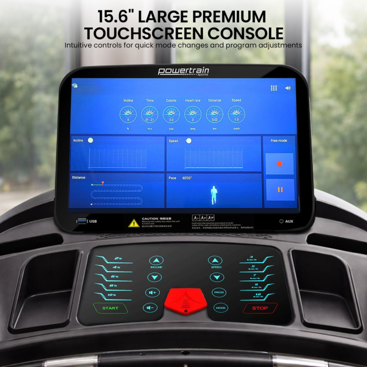 Powertrain V1100 Treadmill with Wifi Touch Screen & Incline image 8