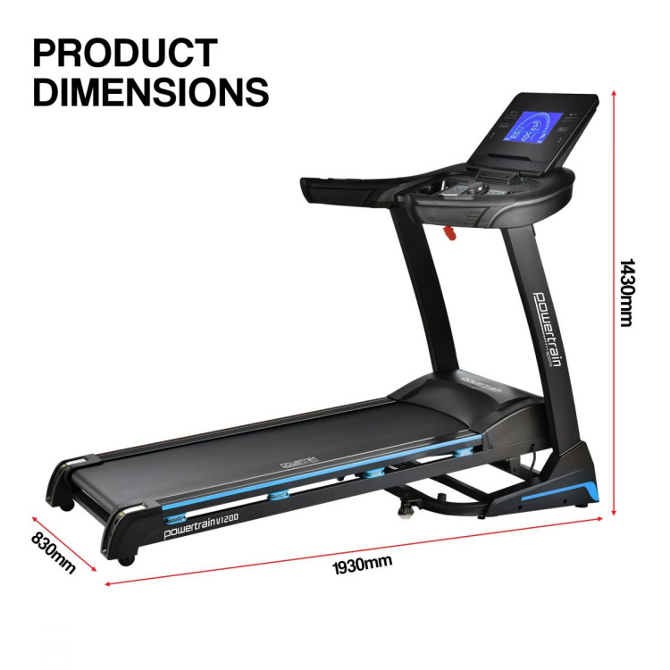 Powertrain V1200 Treadmill with Shock-Absorbing System image 8