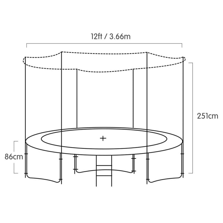 Kahuna Blizzard 12 ft Trampoline with Net image 7