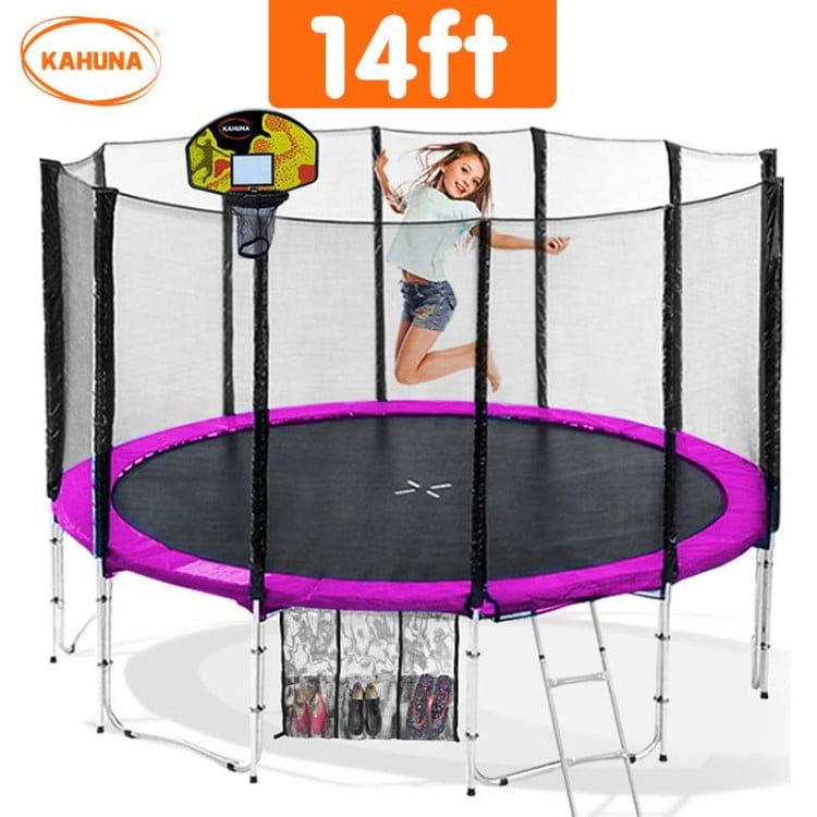 Kahuna Blizzard 14ft Trampoline with Basketball Set Purple image 9