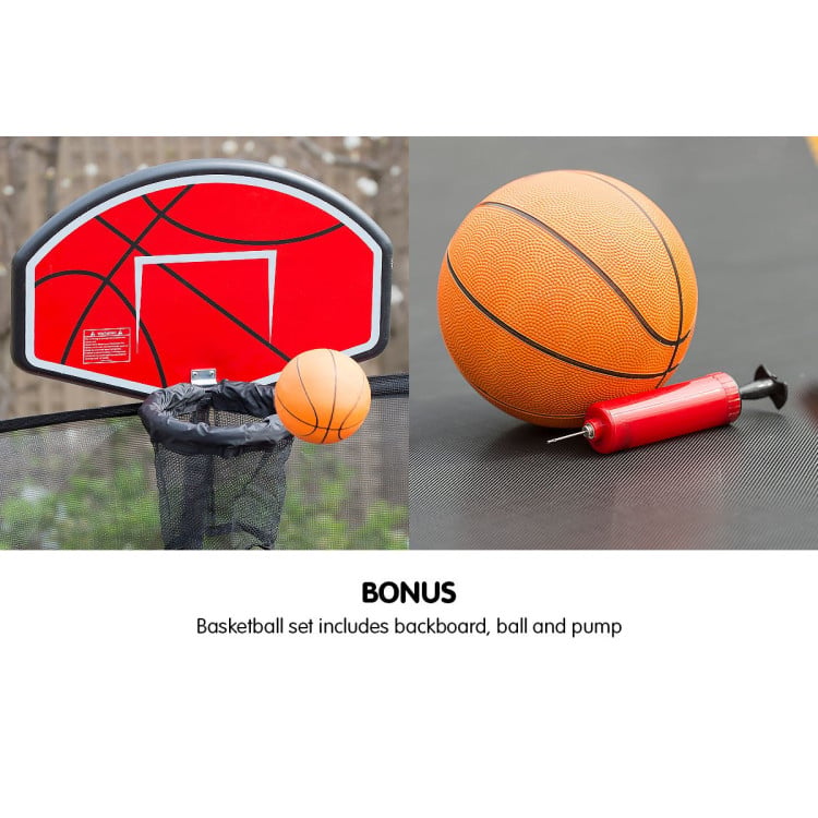 Kahuna Blizzard 14 ft Trampoline with Basketball Set - Green image 13