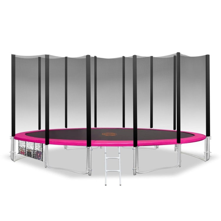 Kahuna Blizzard 16 ft Trampoline Outer Net Pink Pad Mat image 5