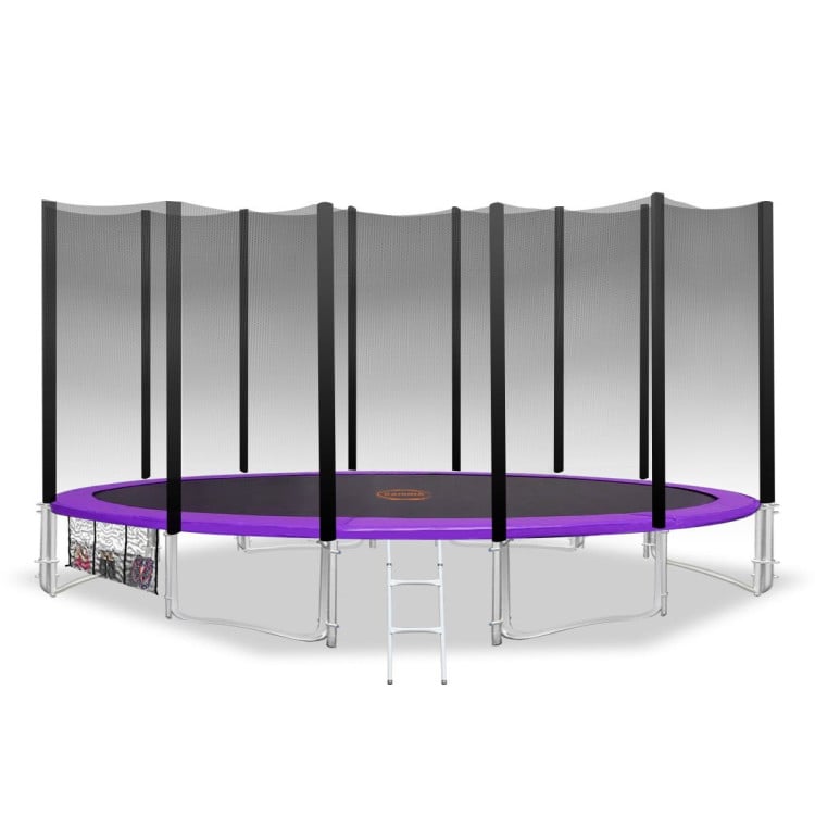 Kahuna Blizzard 16 ft Trampoline with Basketball Purple image 3