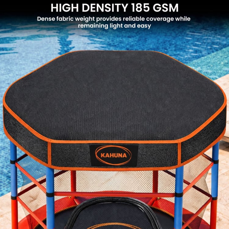 Kahuna 4.5ft Kids Trampoline with Roof Shade Cover & Safety Net Enclosure - Outdoor Indoor Toddler Play Red Blue image 13