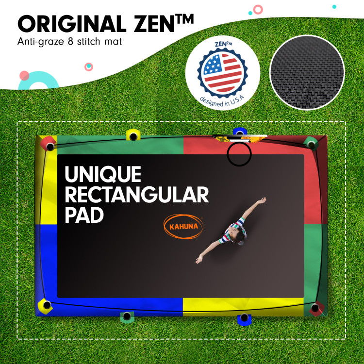 Kahuna 8 ft x 11 ft Rectangular Trampoline Rainbow Outdoor image 6