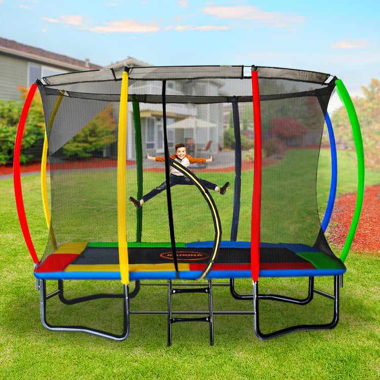 Kahuna 8 ft x 11 ft Rectangular Trampoline Rainbow Outdoor image 8