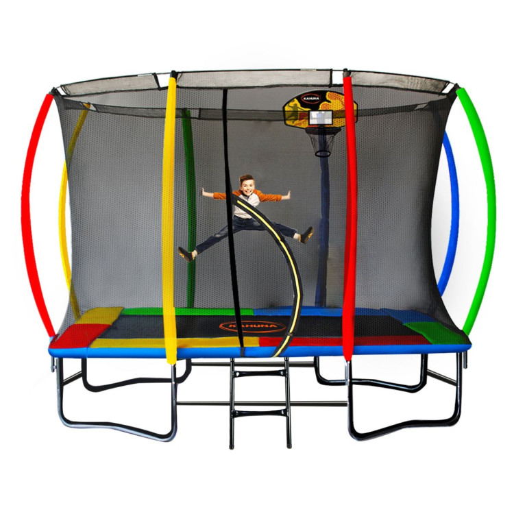 Kahuna Rectangular Trampoline 6x9ft with L.E.D BB Set Rainbow image 13