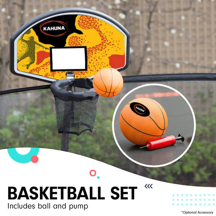 Kahuna Trampoline 8 ft x 11 ft Rectangular with Basketball Set image 14
